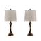 Hastings Home Hastings Home Flared Table Lamps- Set of 2, Bronze 636021BWQ - alternate 3
